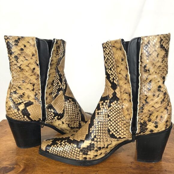 Zara basic cowboy snake ankle boots - Picture 7 of 8